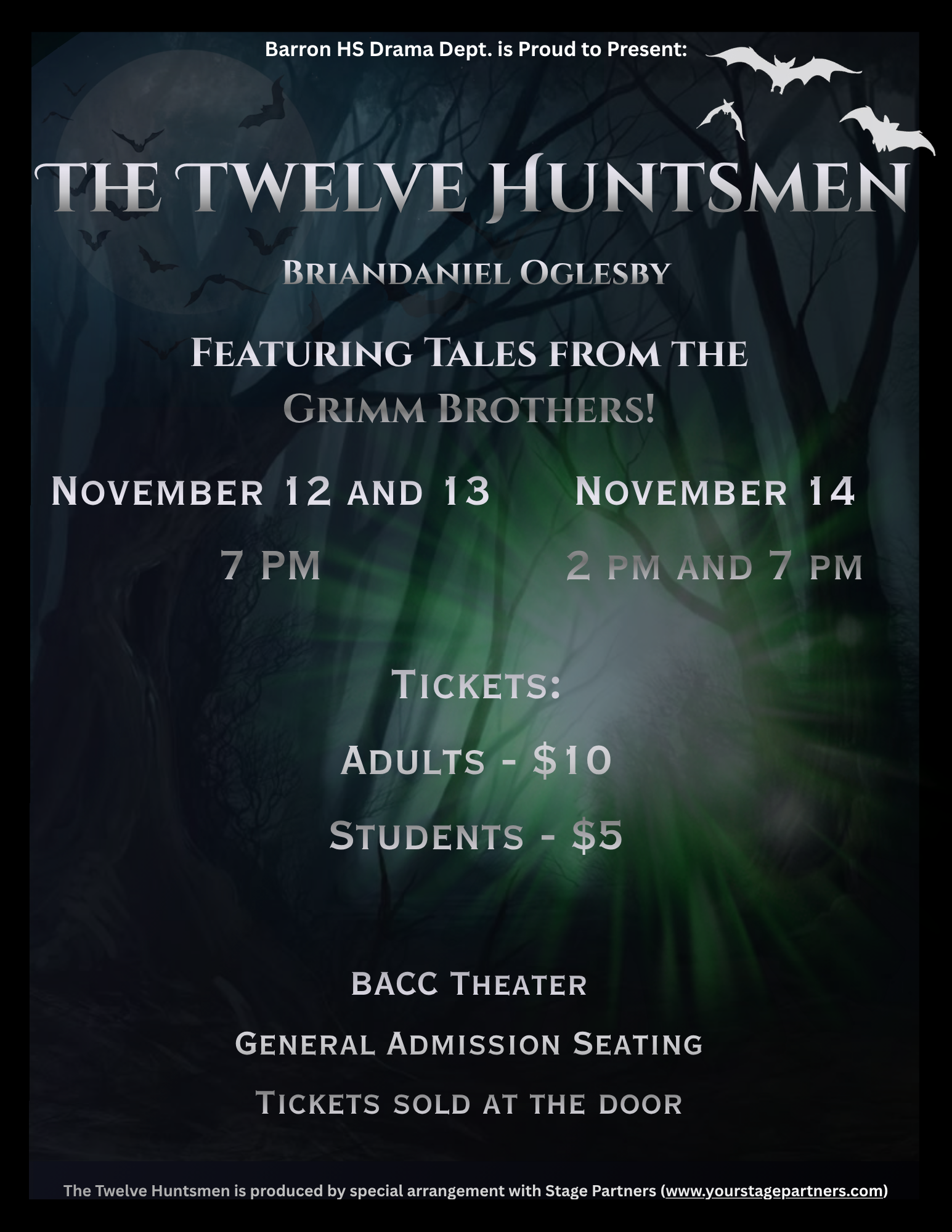 The Twelve Huntsmen Ticket Information