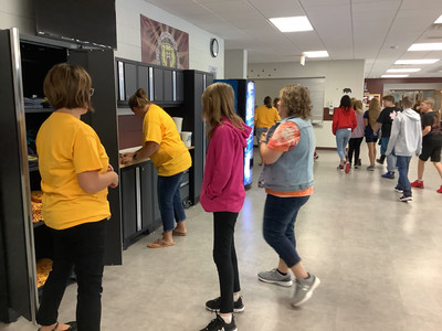 Choosing prizes from the school store