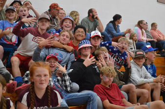 Volleyball fan section