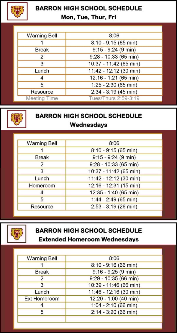 Bell Schedules