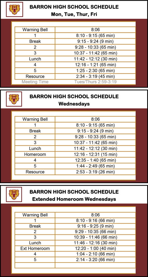 Bell Schedules