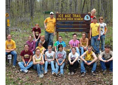 The Crew at the Sign